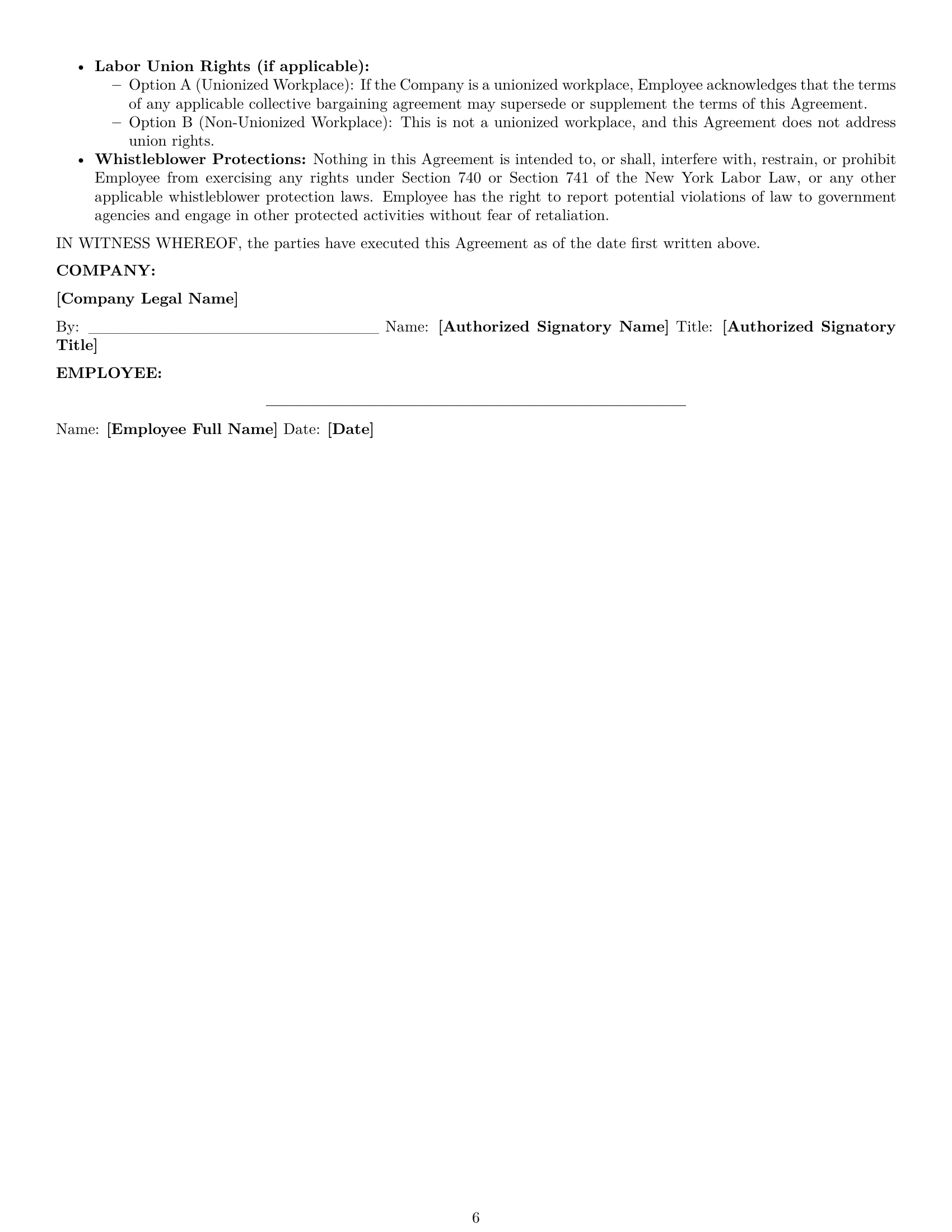 Preview page 6 of Pro New York technical support engineer employment contract template