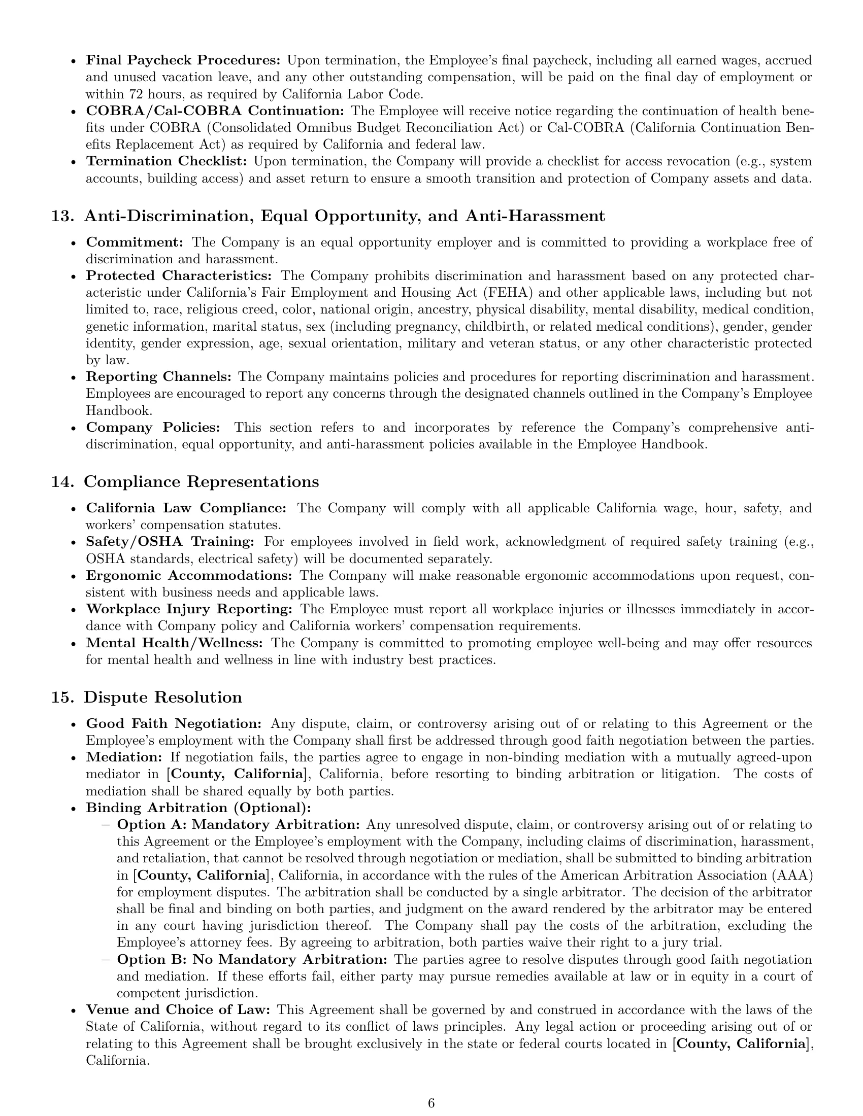 Preview page 6 of Pro California technical support engineer employment contract template