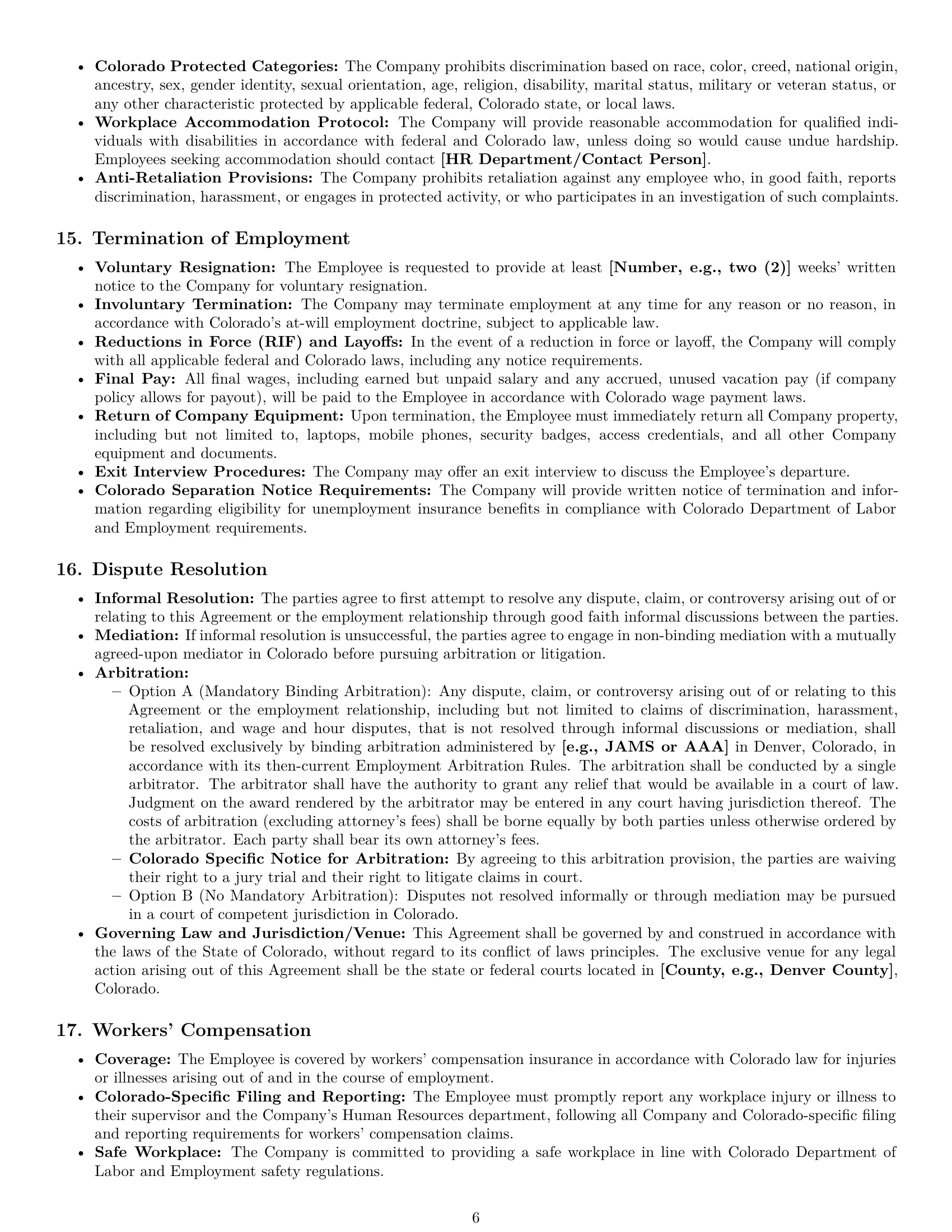 Preview page 6 of Pro Colorado technical support engineer employment contract template